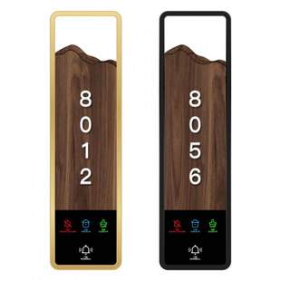 Design Hotel Luminous Door Sign Guest Room Room Number Sign High-End Smart Digital Door Sign Led with Light