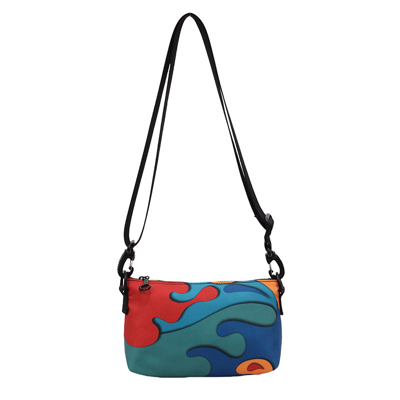 Bolsos pequeños populares de este año, nuevos bolsos de verano 2025, bolsos de mujer, bolsos de hombro de color de contraste de moda, bandolera de lona con tirantes anchos