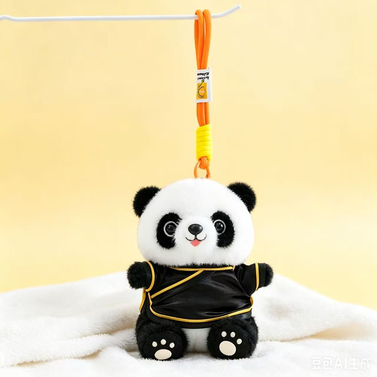 Cute panda muñeca peluche Sichuan panda gigante muñeca colgante creativo regalo hecho a mano logotipo al por mayor