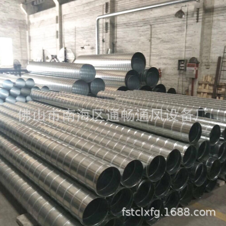 工厂通风厂房除尘管道-梅州螺纹通风管除尘烟机排烟管厂家加工