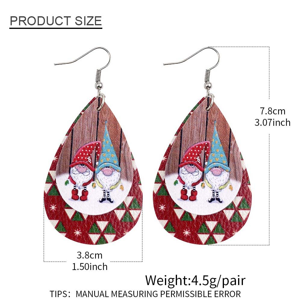 Fashion Cartoon Water Droplets Pu Leather Women's Earrings 1 Pair display picture 1