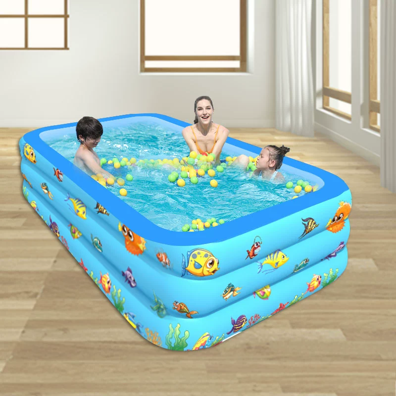 Детский надувной бассейн семейного типа, бассейн с океанскими шариками, утолщенный бытовой большой детский бассейн на открытом воздухе