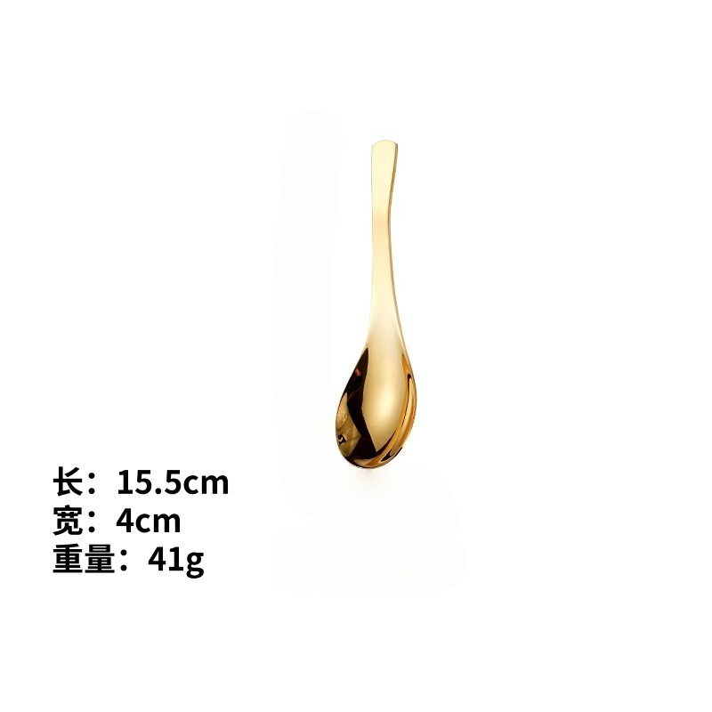 不锈钢加深伯加厚爵勺子家用宫廷勺调羹勺中式餐厅圆头勺子汤匙|undefined