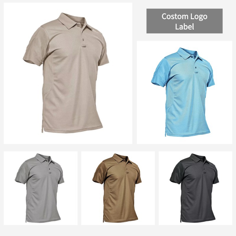 Amazon 2023 men's sports polo shirt Foreign Trade men's casual short-sleeved golf polo lapel T-shirt