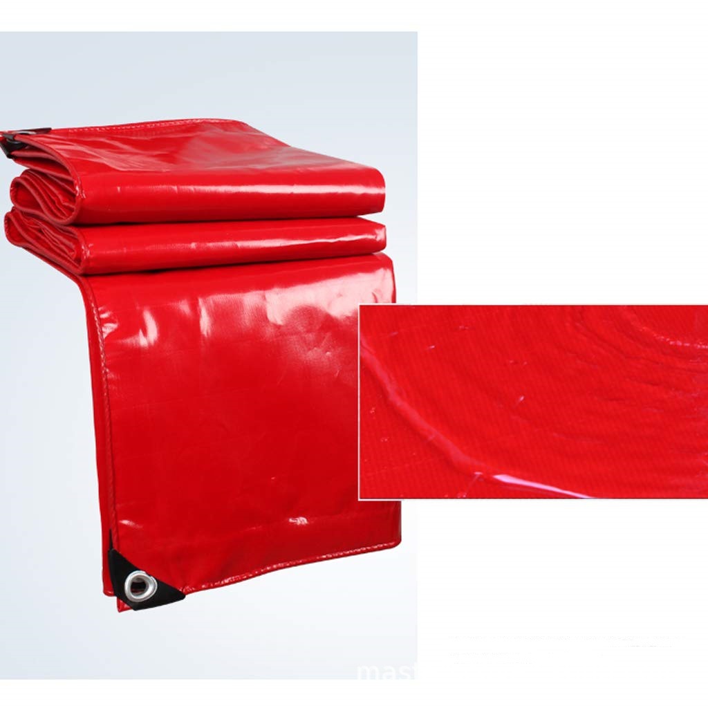 红色加厚涂塑PVC篷布耐磨耐撕拉防晒防雨厂家油布雨布刀刮布
