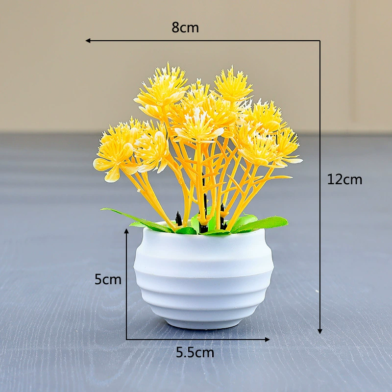 Plastic artificial plant, decorations for office, small pot, (Cross-border trading)