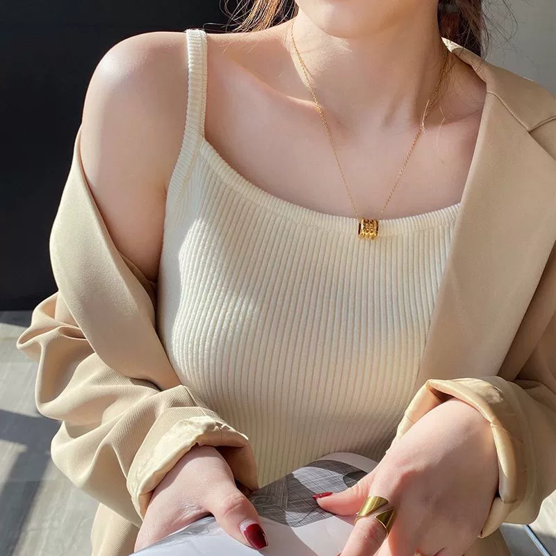 Жилет-камзол женский ледяной шелк летом носит тонкую нижнюю рубашку