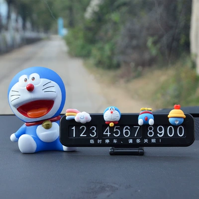 Nömrəli dayanma kartı cartoon temporary parking card car - black-folding-card-smiling-cloud-dora-sitting-dora