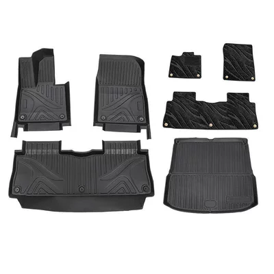 Bull Full Surround Tpe Car: Universal Foot Pad - 5-seats-galaxy-blanket-black-tail-pad-upgraded-thickened-large-surround-tpe