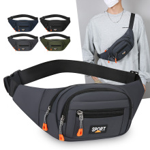跨境新款腰包户外运动登山男士胸包尼龙多功能大容量收银斜挎包潮