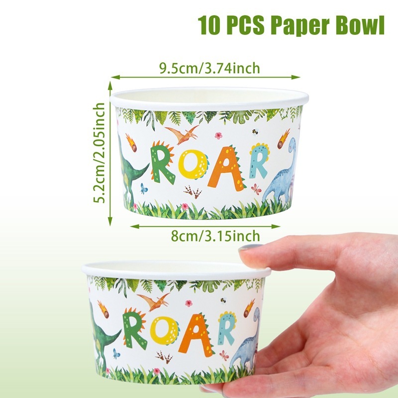 パーティーテーマの紙ボウル パーティー用品アレンジメント 使い捨て紙食器 アイスクリームスナック紙ボウル|undefined