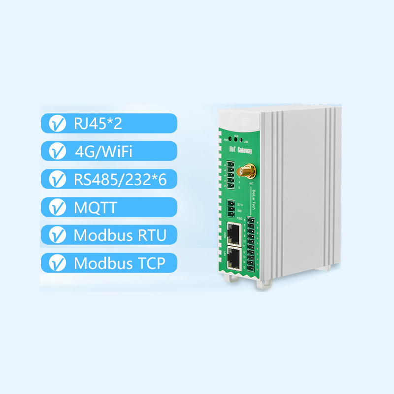至上飞BA115L工业级物联网网关壁挂式远程管理配置4G网关2串口