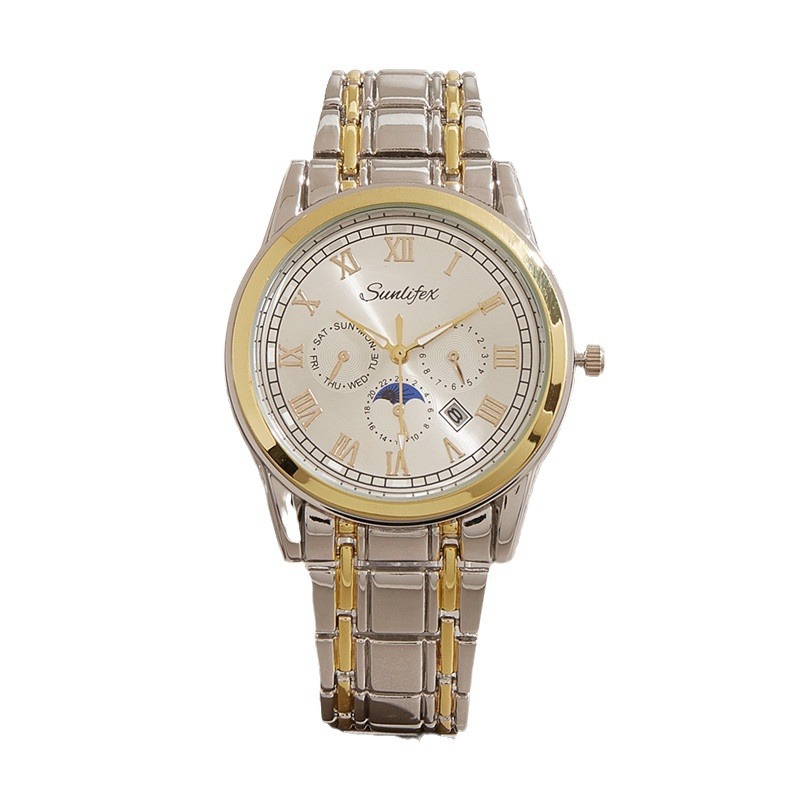 Reloj deportivo de moda reloj de los hombres pequeños de tres ojos calendario de seis pines reloj de cuarzo reloj de hombre impermeable reloj de los hombres