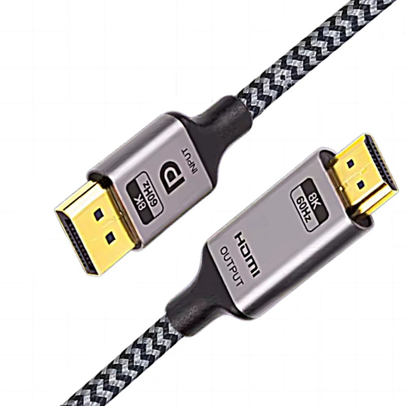 Адаптер-кабель DP1.4 — HDMI2.1 8K, конвертер для компьютера на ТВ, HDMI-кабель 144 Гц