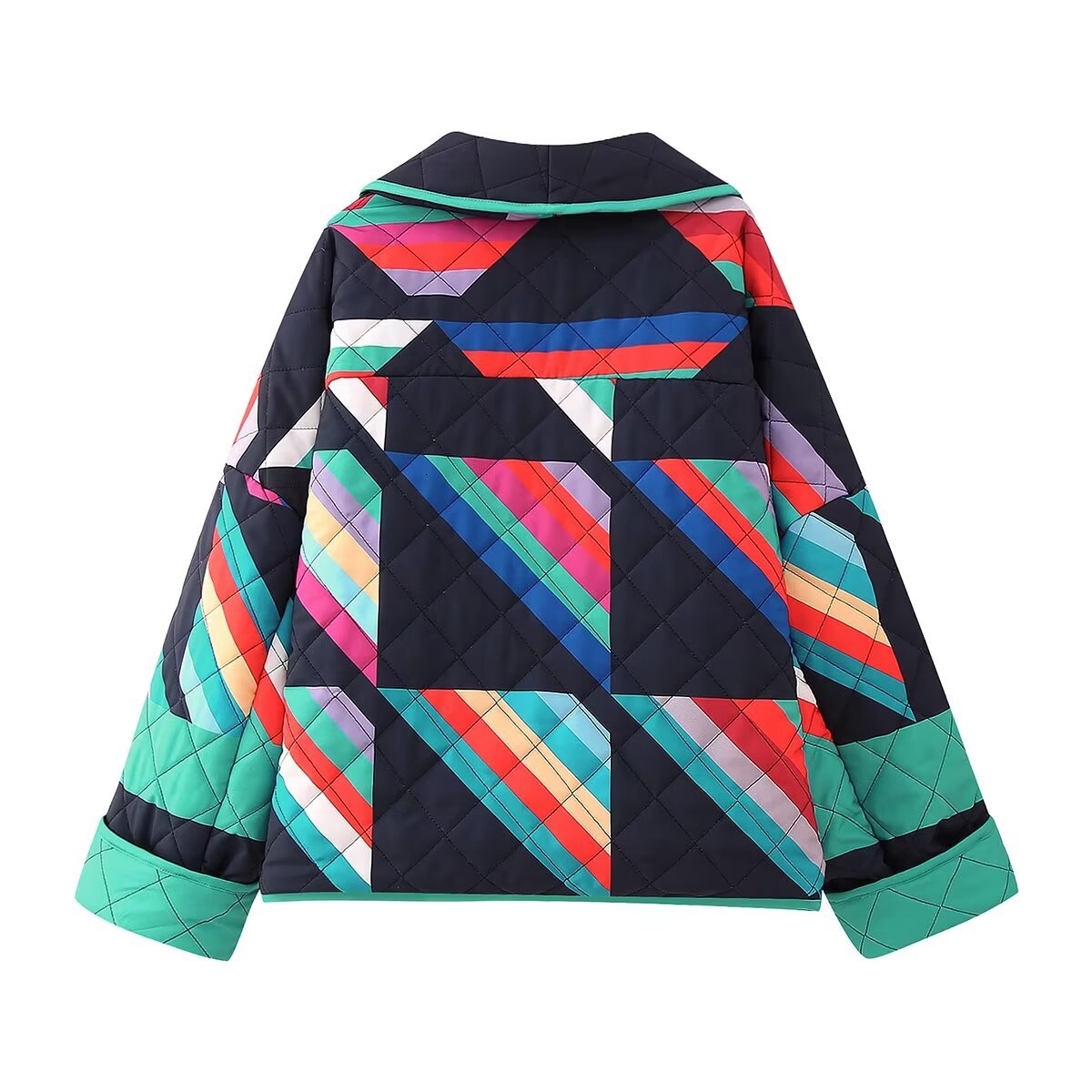 Women's Winter Jacket Oversized Street Style Printed Cotton Coat_voghion.com