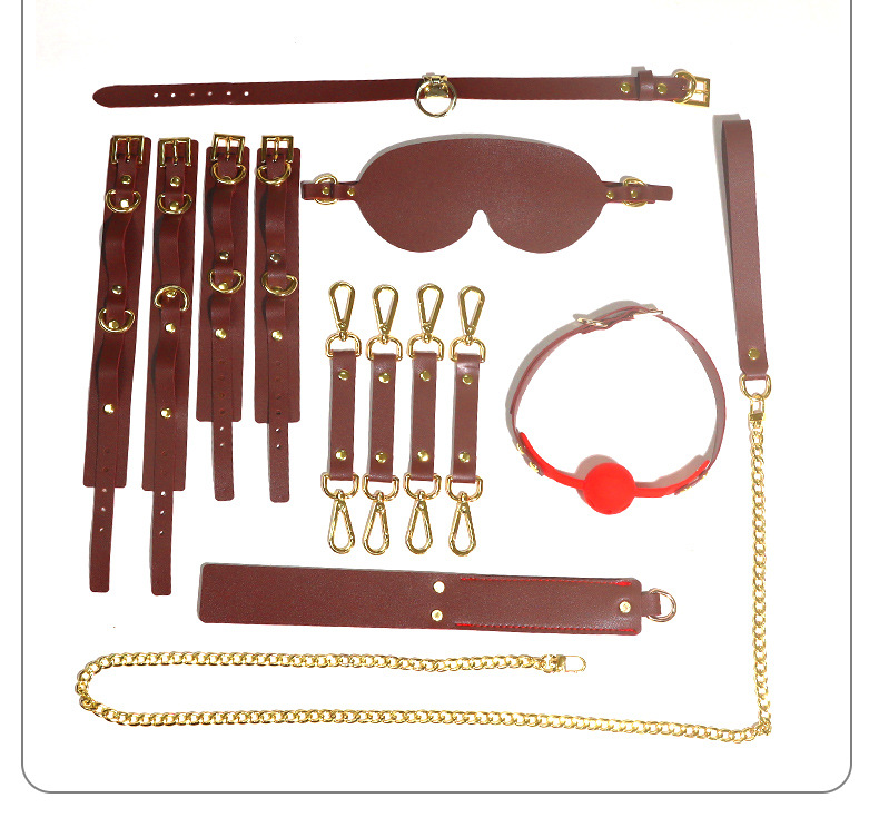 Jiuai SM Eight-Piece Bondage Set with Straps, Cuffs and Clamps — detail image 9