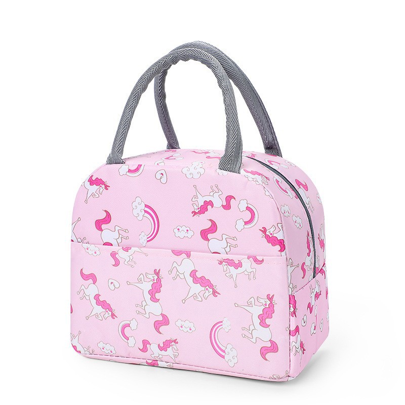 Flamenco pequeño fresco impresión aislamiento de calor bolsa de hielo bolsa de bento bolsa portátil bolsa portátil al por mayor transfronteriza bolsa de comedor de comercio exterior