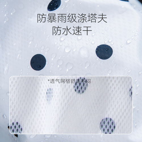 Full printed polka dot cute bear poncho dog waterproof raincoat Teddy Bichon small dog rainy clothes spring and summer