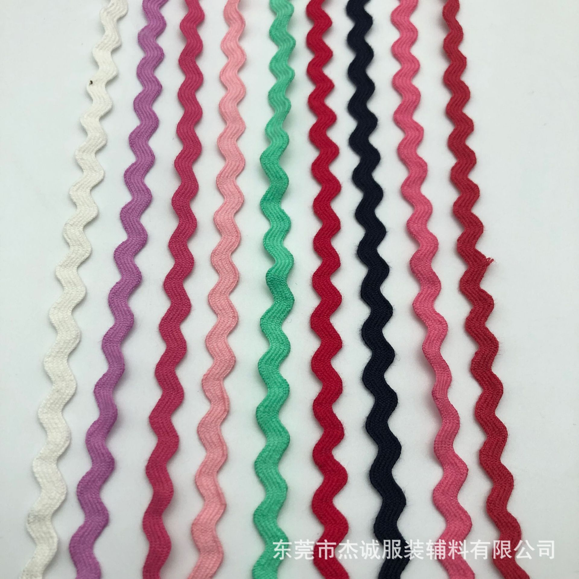 Ventas directas de fábrica 5MM-10MM color teñido algodón puro curvado correa de cuerda curva en forma de S correa curva onda