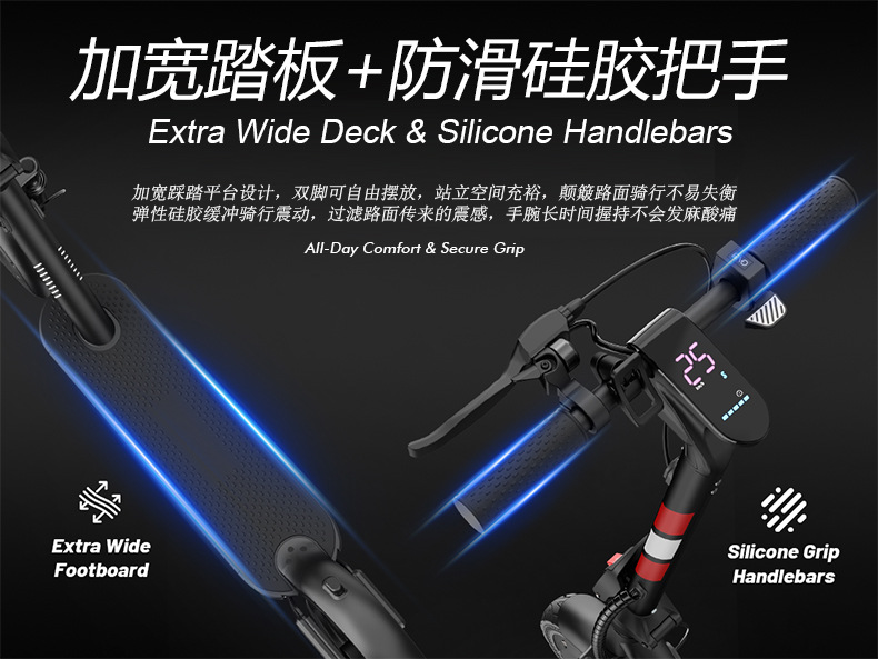 Overseas warehouse delivery of lightweight foldable electric scooters for adults, cross-border electric vehicles, long battery life, direct from the manufacturer