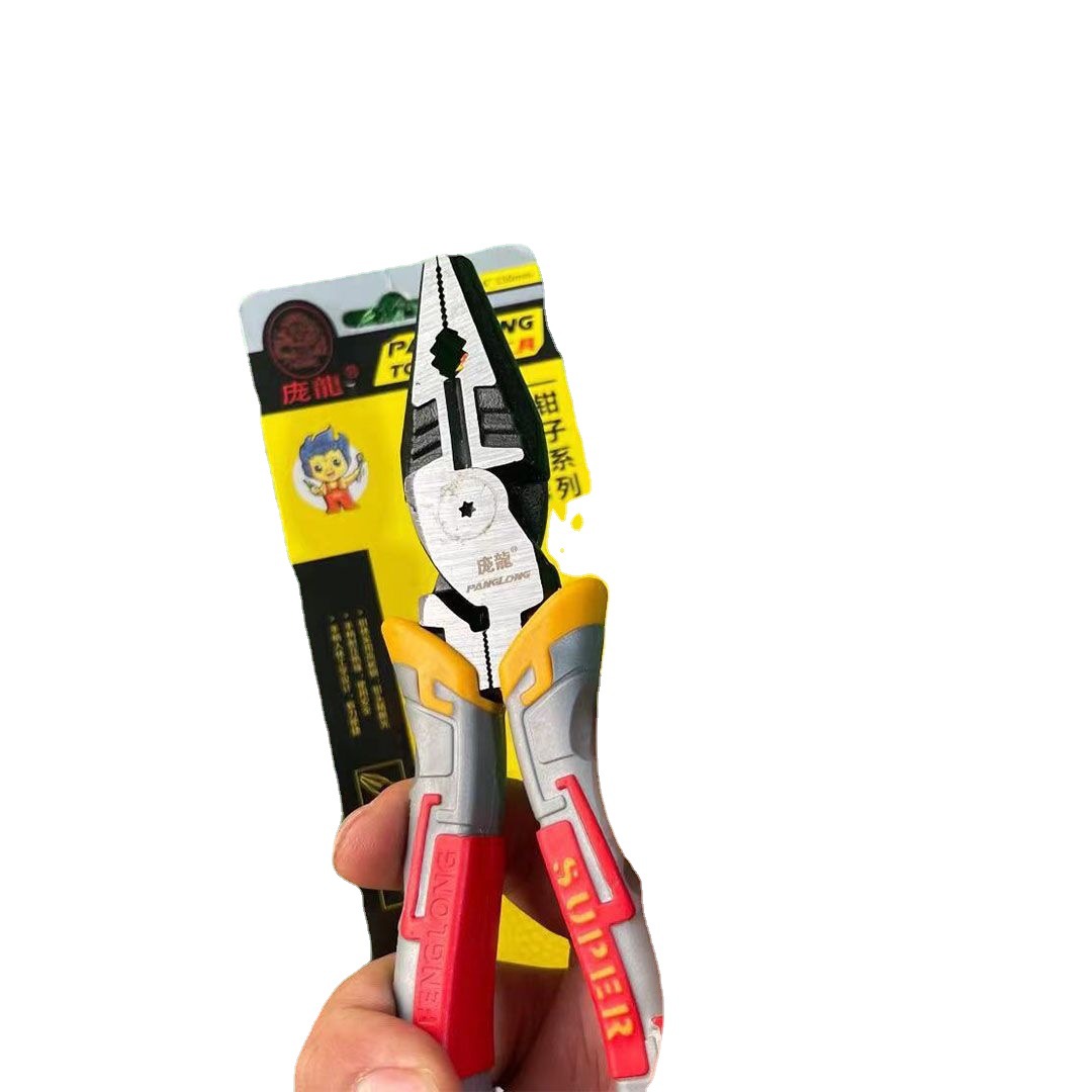 Pang Long marca alicates de alambre de acero al cromo vanadio multiusos Pelacables alicates diagonales puntiagudos de ahorro de mano de obra alicates eléctricos multiusos