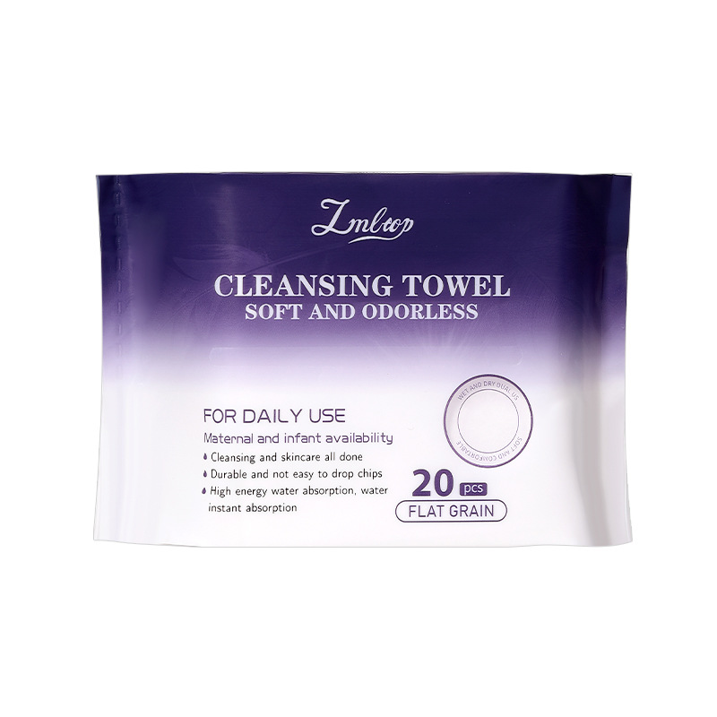 LMLTOP toallas de limpieza plana 20 piezas toallas de limpieza facial desechables, toallas de algodón portátiles transfronterizas exclusivas SY454