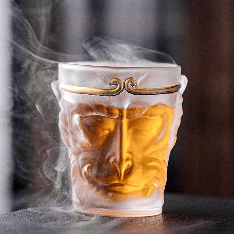 Taza Wukong Taza de té Sun Wukong Taza de vidrio Taza de cristal de alta calidad Taza de agua de la marea nacional Taza de Maestro Qi Tian Da Sante