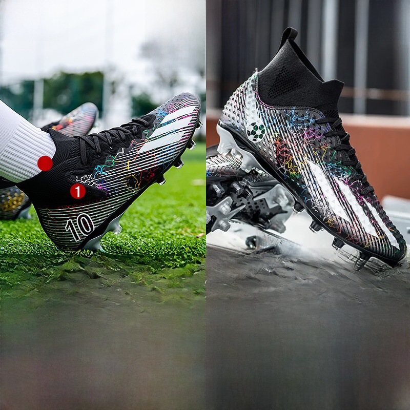 Popular Children's Soccer Shoes for Boys and Girls with Long Spikes, Professional Manufacturer Direct Sales, Factory Outdoor Artificial Turf Breathable