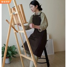 美術圍裙小孩子畫畫女美術成人油畫圍兜工作服顏料護衣彩繪