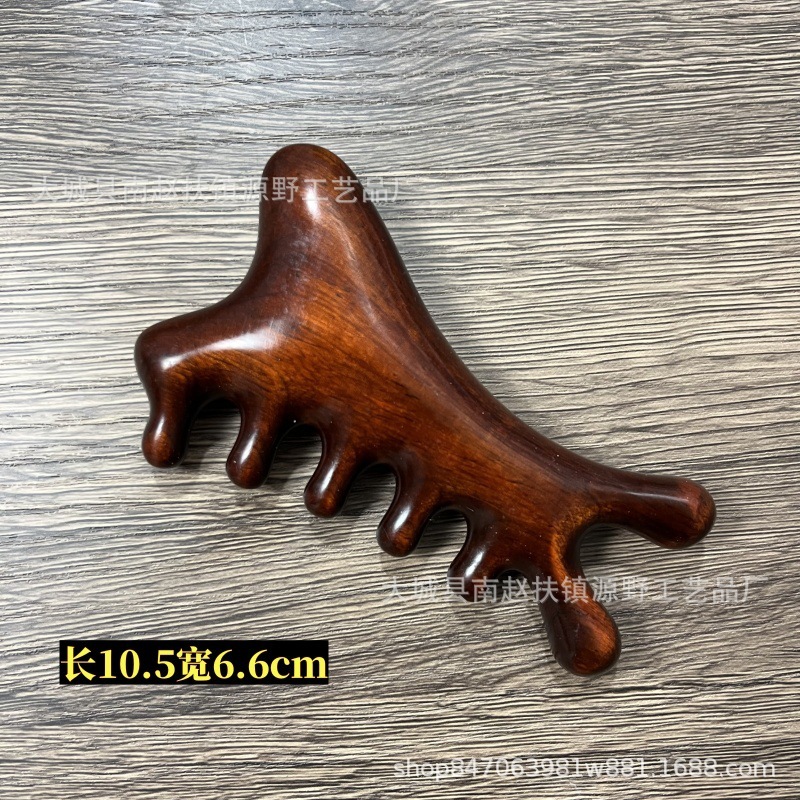 卸売り緑檀マッサージ櫛工芸木櫛頭経絡櫛紫檀多機能マッサージ櫛手作り檀木櫛|undefined