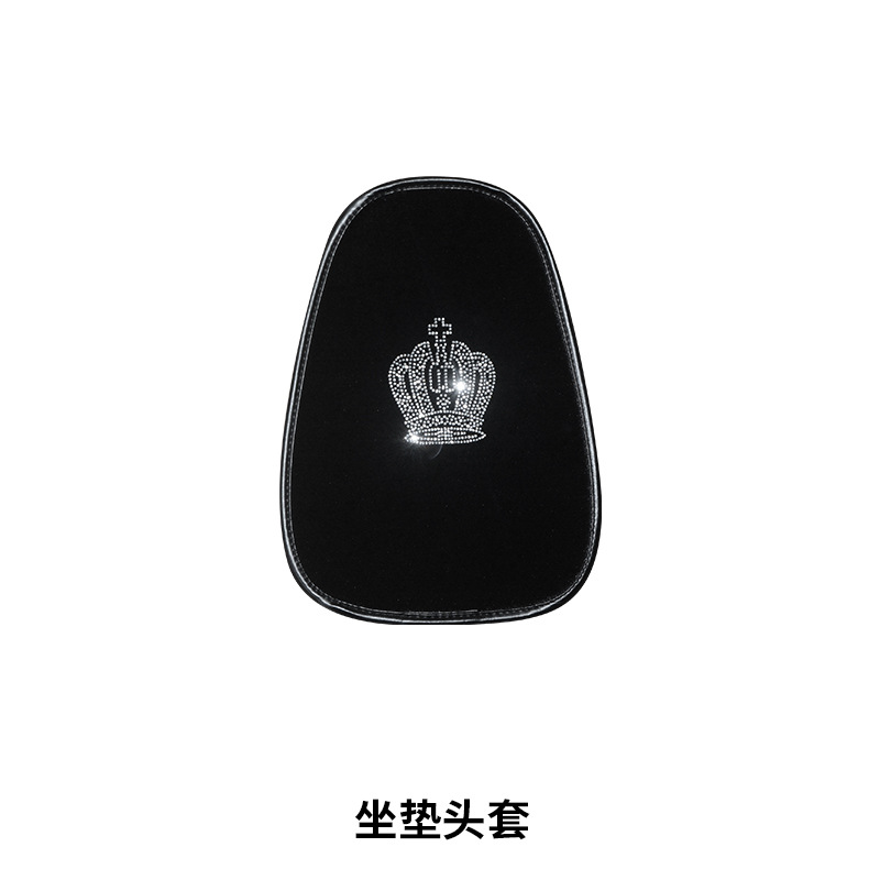 Diamante incrustado corona asiento de coche cojín de una sola pieza sin respaldo de tres piezas Asiento único asiento delantero moda simple de cinco asientos cuatro estaciones Universal