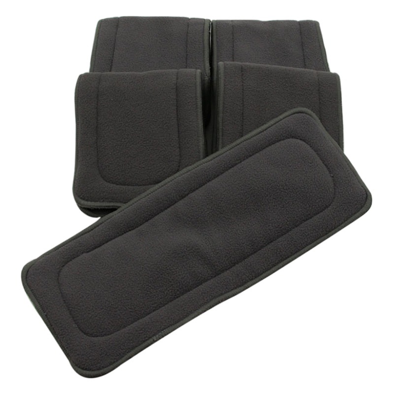 Factory Direct Sales Five-Layer Bamboo Charcoal Fiber Diaper Washable Diaper Super Absorbent Skin-Friendly Diaper Pad 13.5*35cm