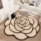 Vintage Light Luxury Camellia Carpet Cashmere Shaped Living Room Sofa Coffee Table Floor Mat Skin-Friendly Bedroom Bedside Blanket
