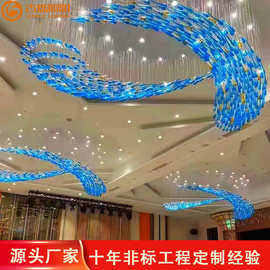 中山轻奢酒店大厅宴会厅吊燈别墅玄关chandelier婚庆异形工程訂製