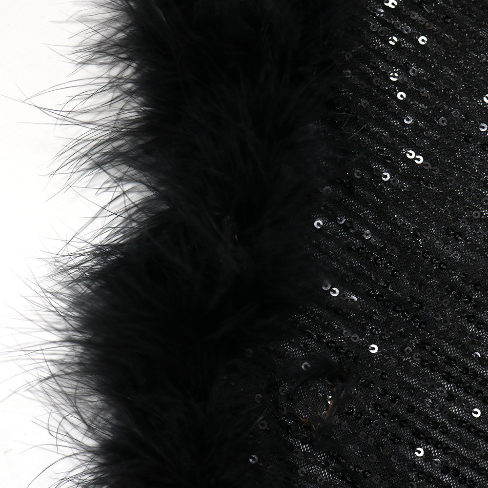 Diagonal Collar Irregular Asymmetric Sequined Sheath Dress for Women