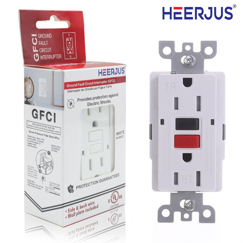 Certificación GFCI US socket UL US socket protector contra fugas de corriente suministro de interruptores automáticos de falla a tierra