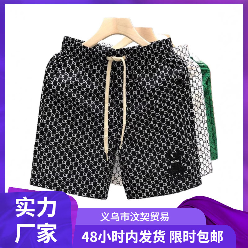 High-Quality Letter-Printed Shorts for Men, Summer Thin Style, Five-Point Pants, 2025 New Model, Men's European Style Mid-Length Pants Wholesale High-Quality Letter-Printed Shorts for Men, Summer Thin Style, Five-Point Pants, 2025 New Model, Men's European Style Mid-Length Pants Wholesale
