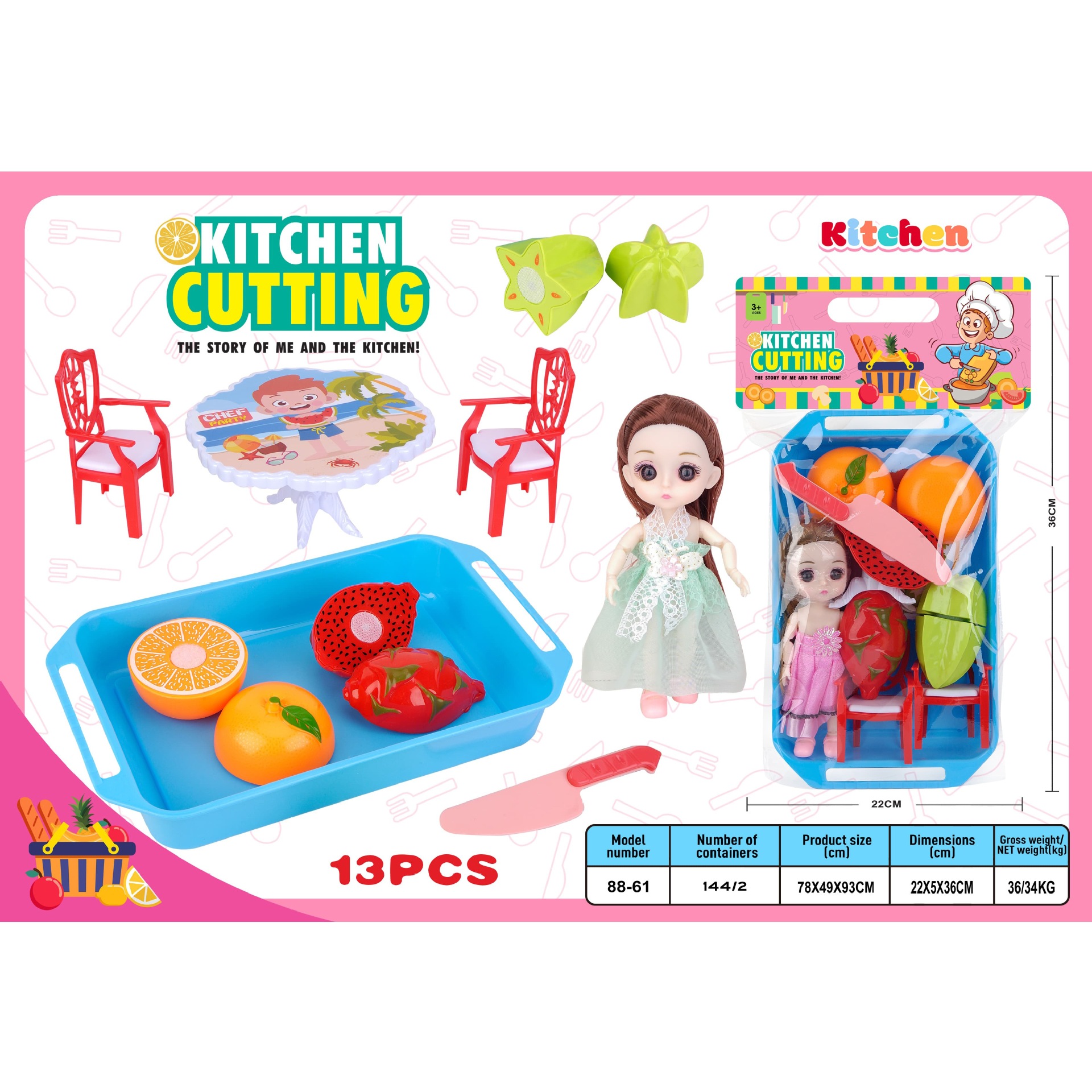 Juguetes cortados de frutas cortados de frutas cortadas de verduras pastel de niños hogares fábrica de cocina al por mayor