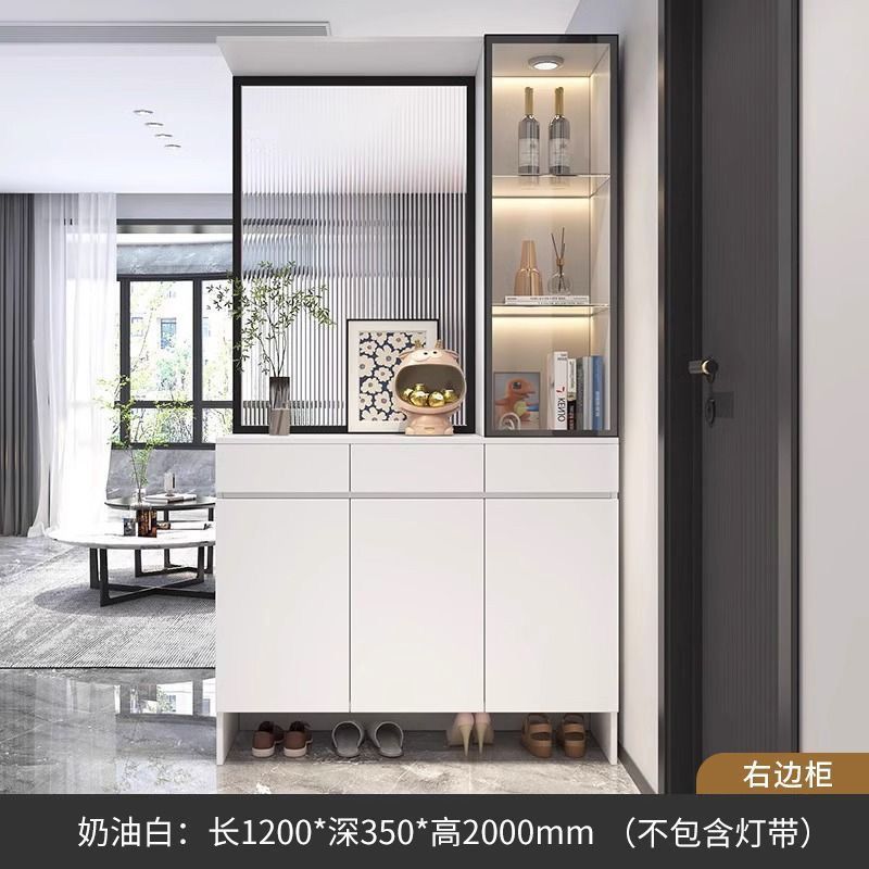 エントリーパーティションキャビネット、ワインキャビネット、モダンでシンプルな長虹ガラススクリーンキャビネット、エントランスキャビネット、シューズキャビネット、一体型リビングルーム|undefined