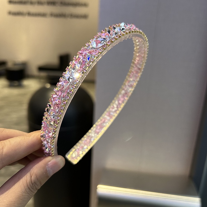 120g Weight Hair Band Hair Accessories Type 1 Piece Quantity Holiday, Daily Occasion Crystal Material Geometric Pattern All Seasons Season Women's Gender Vintage Style, Simple Style Style Vintage Style Simple Style Women's Geometric Crystal Hair Band 10