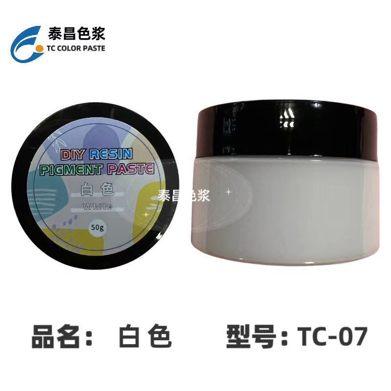 TC-07 글루 컬러 페이스트 화이트, 오픈 병 50g