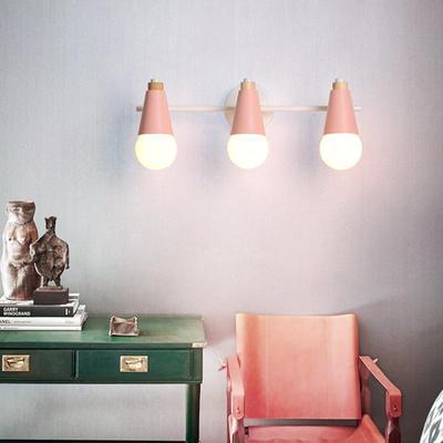 北欧风壁灯厕所浴室柜镜面镜柜镜前灯卡通彩色马卡龙镜前壁灯