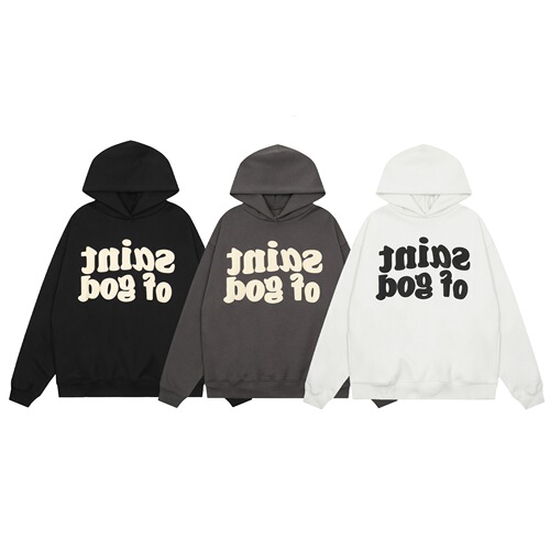 Autumn/Winter New CPFM Rebirth MUST BE BORN Foamed Print Sweatshirt for Men and Women Couple Trend Brand Hoodie