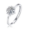 Fashionable one size wedding ring, stone inlay, one carat, Korean style, Birthday gift