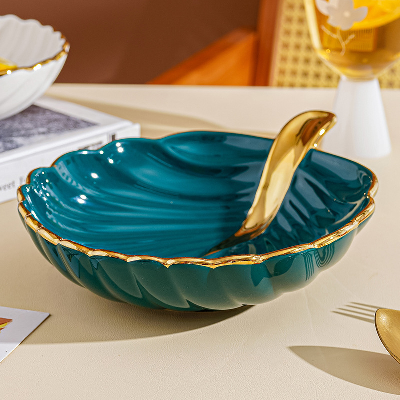 Nordic ins plato de fruta de cerámica sala de estar hogar simple moderno tazón de postre de alto aspecto postre caramelo plato de aperitivos