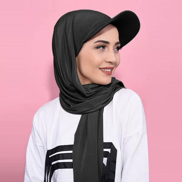 New Brim-Style Solid Color Women's Scarf Baseball Cap Brim-Style Cross-Border Versatile Pullover Headscarf Hat