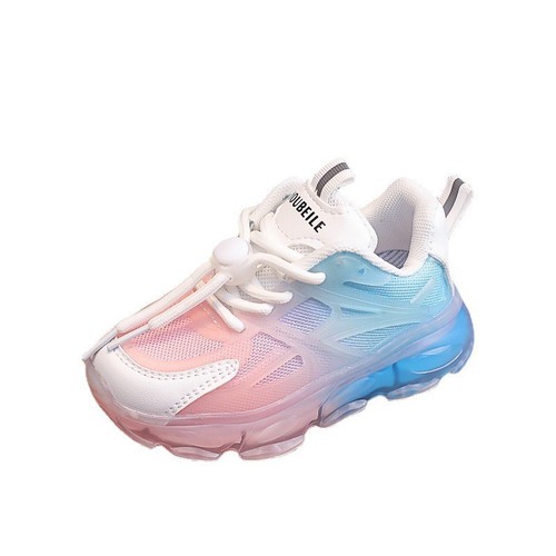 Children's sports shoes for girls spring and autumn breathable jelly shoes gradient color running shoes boys student shoes luminous casual