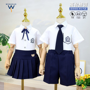 Primary School Students' Summer Graduation Photos, Class Uniforms, British Shirt Suits, Kindergarten Uniforms, Kidsren's School Uniforms, Chorus Performance Uniforms