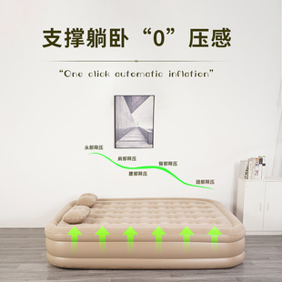 Factory Anti-Slip Wear-Resistant Inflatable Bed Outdoor Camping Mat Thickened Moisture-Proof Inflatable Bed Automatic Inflatable Bed Home Portable