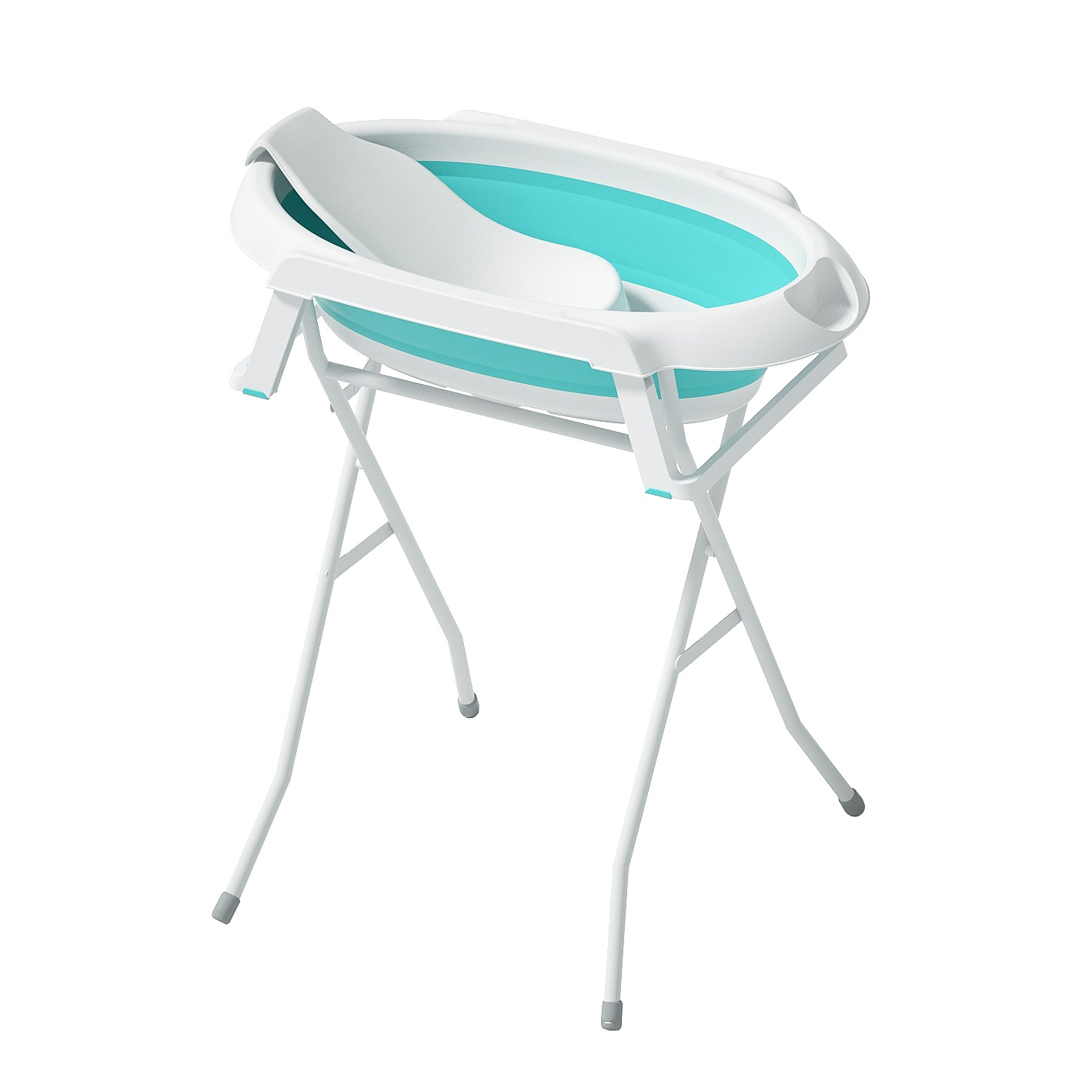 Bañera para bebés, bañera para bebés plegable, soporte alto, mesa de cuidado del recién nacido, mesa de contacto para lavar el trasero y cambiar el pañal
